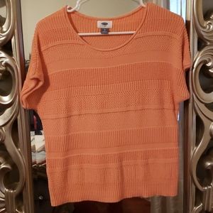 Salmon Color Sweater Top